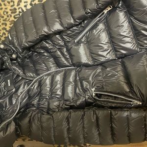 Kids Mackage coat.Color black. Size 14. Minor defects on right side of pocket.